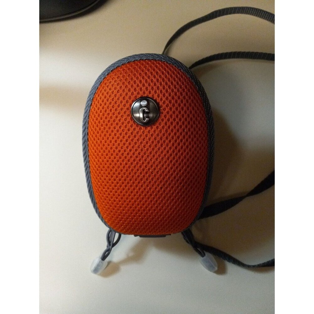 ICON Compact Small Camera Hard Shell Clamshell Zip Zipper Bag Case Orange